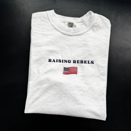 "Raising Rebels" Comfort Colors Tee (White)