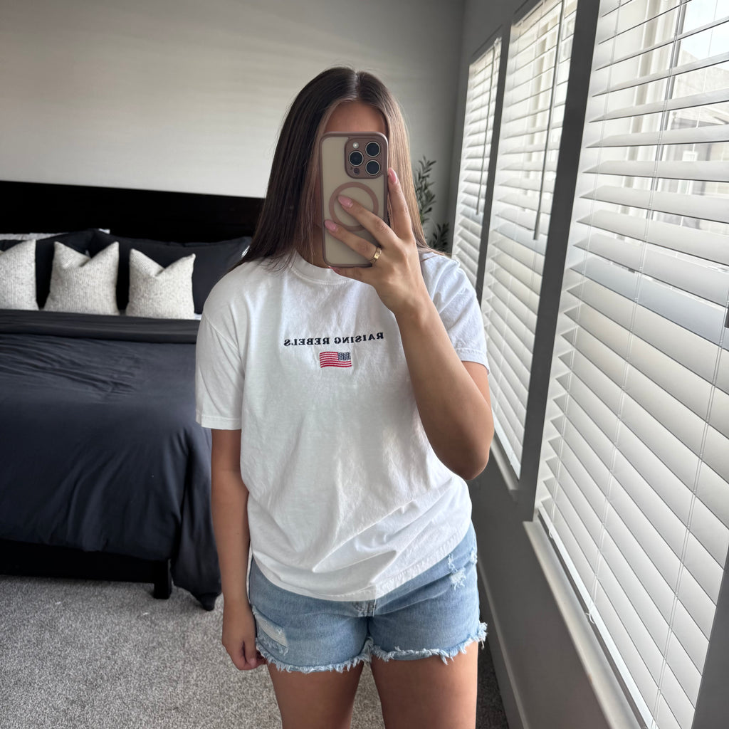 "Raising Rebels" Comfort Colors Tee (White)